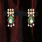 925 Silver Polki Green Earring