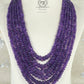 Natural Amethyst Gemstone Pumpkin Beads Necklace