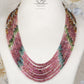 Natural Multi Tourmaline Gemstone Beads Necklace Jewelry