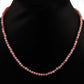 Natural Pink Opal Round Smooth Gemstone Beaded Necklace 18 Inches