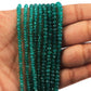 Natural Green Onyx Rondelle Faceted Gemstone Beads Strand 13 Inches