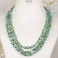 Natural Green Beryl & Garnet Gemstone Beads Necklace