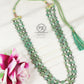 Natural Green Beryl & Garnet Gemstone Beads Necklace