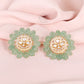 925 Silver Green Stud Earring