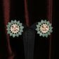 925 Silver Green Stud Earring