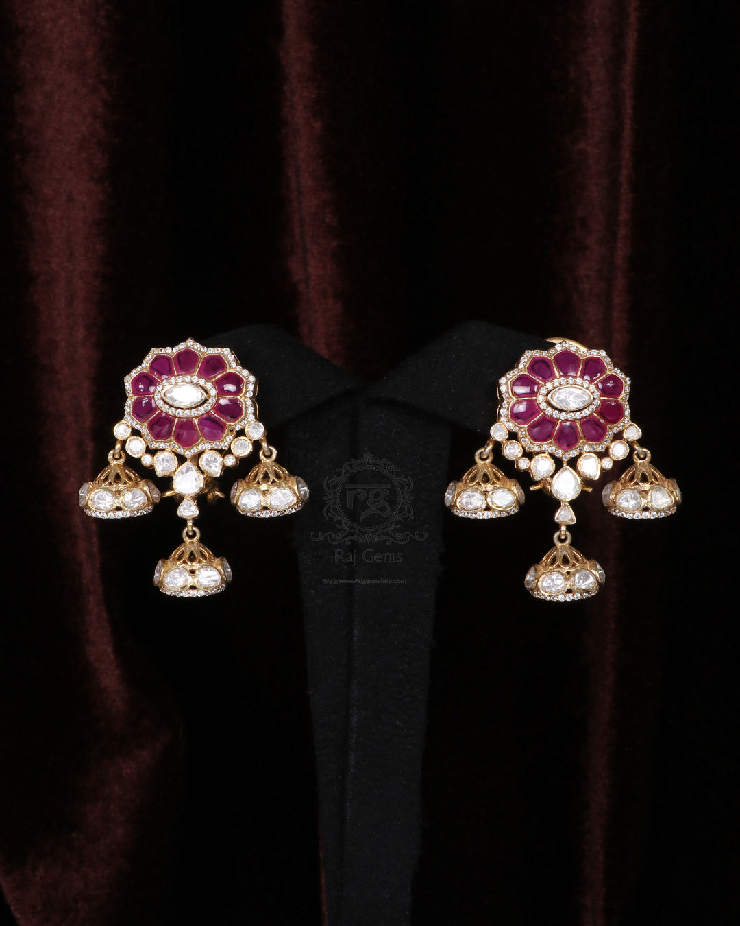 925 Silver Pink Stud Earring