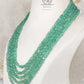 Natural Green Strawberry Quartz Gemstone Oval Beads Necklace