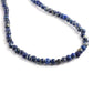 Natural lapis lazuli Round Smooth Gemstone Beaded Necklace 18 Inches
