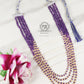 Natural Amethyst & Citrine Gemstone Rondelle Beaded Necklace