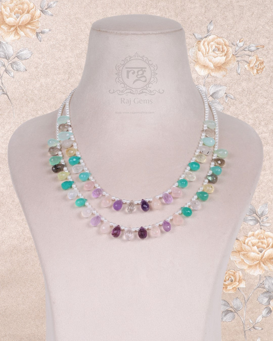 Multi Gemstone Beads Necklace Jewelry