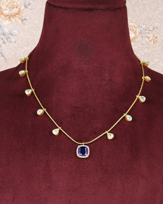 Pure Blue Designer Neckline