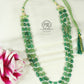 Natural Green Quartz & Pearl Gemstone Beads Necklace Jewelry