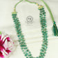 Natural Green Quartz & Pearl Gemstone Beads Necklace Jewelry