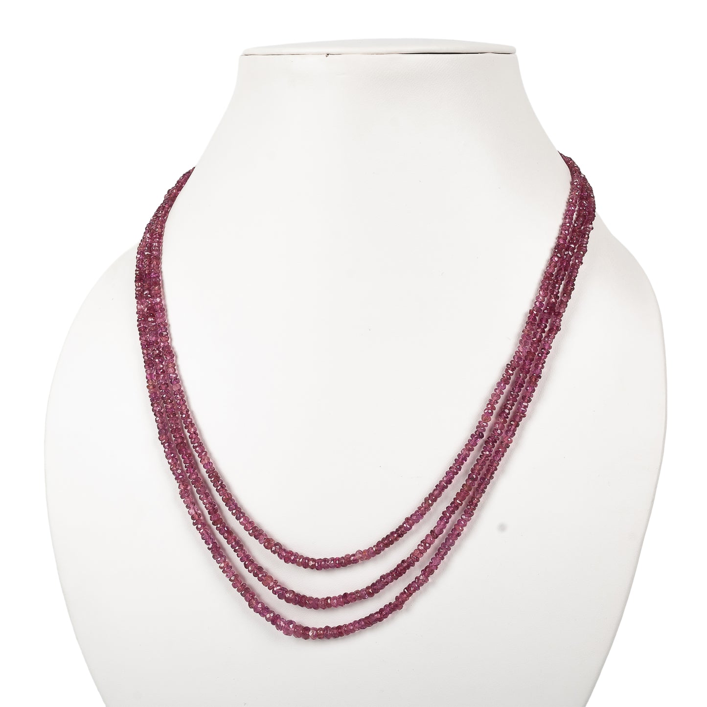 Natural Pink Tourmaline Gemstone Beads Necklace Jewelry