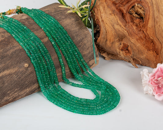 Natural Green Beryl Gemstone Beads Necklace Jewelry