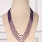 Natural Amethyst & Rose Quartz Gemstone Rondelle Smooth Beaded Necklace