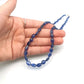 Natural Blue Sapphire Oval Smooth Gemstone Beaded Necklace