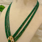 Natural Emerald Designer Pure Silver Gemstone Necklace Set