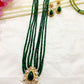 Natural Emerald Designer Pure Silver Gemstone Necklace Set