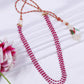 Pink Ruby & Pearl Gemstone Beads Necklace Imitation