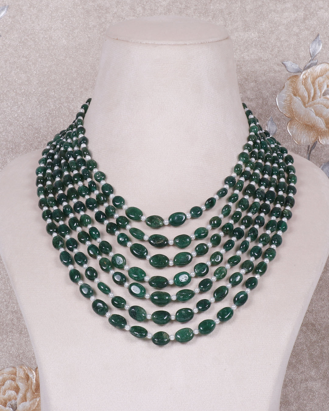 Natural Green Aventurine Gemstone Beads Necklace Jewelry