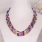 Natural Multi Sapphire Oval Shape Faceted Gemstone Beads Necklace