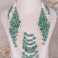 Natural Emerald & Pearl Gemstone Beads Necklace Jewelry