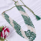 Natural Emerald & Pearl Gemstone Beads Necklace Jewelry