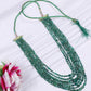 Natural Emerald Gemstone Beads Necklace Jewelry