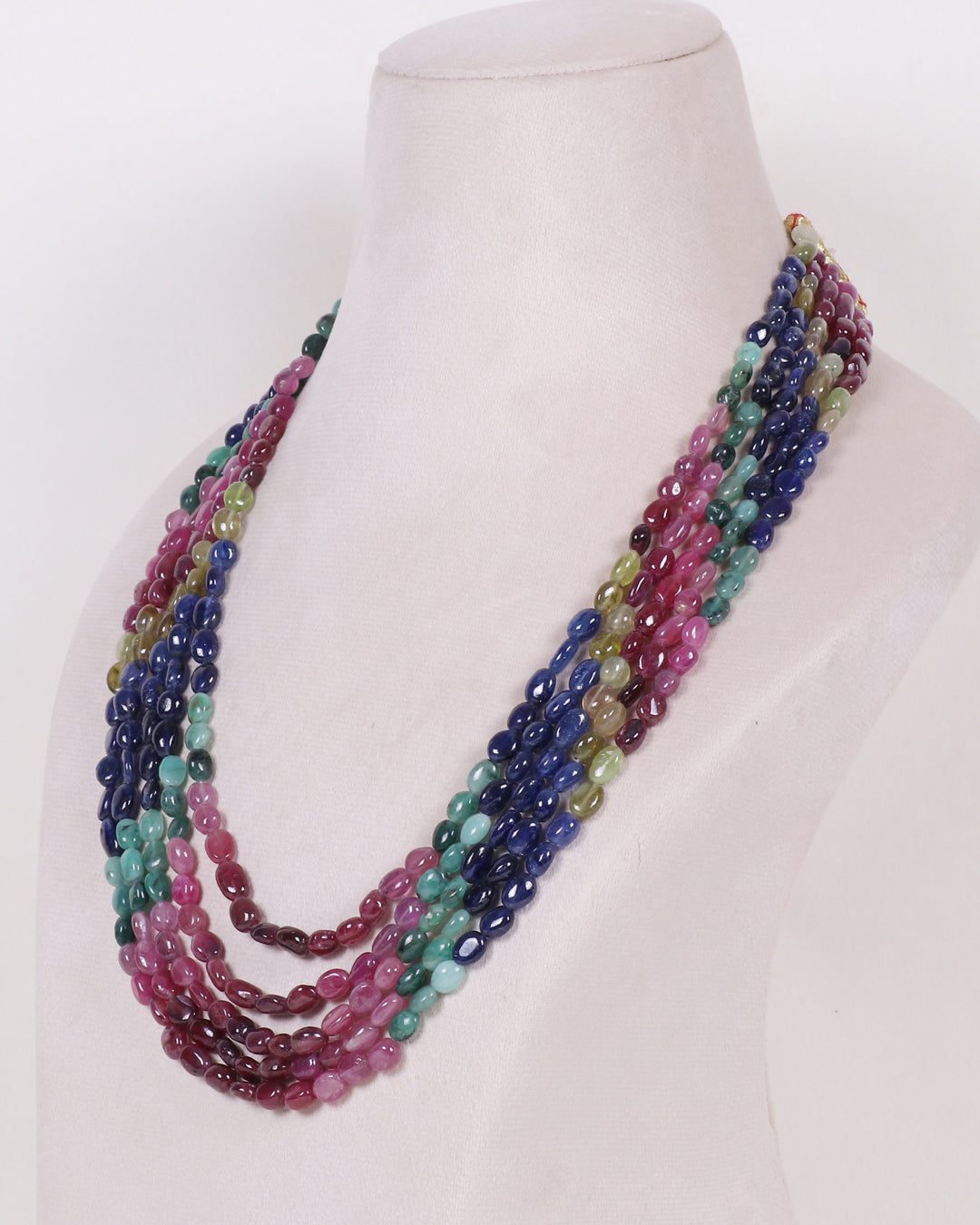 Natural Multi Precious Sapphire Gemstone Beads Necklace Jewelry