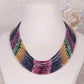 Natural Multi Precious Sapphire Gemstone Beads Necklace Jewelry