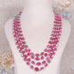 Natural Ruby & Pearl  Gemstone Beads Necklace Jewelry