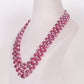 Natural Ruby & Pearl  Gemstone Beads Necklace Jewelry