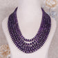 Natural Amethyst & Pearl Gemstone Beads Necklace Jewelry