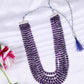 Natural Amethyst & Pearl Gemstone Beads Necklace Jewelry