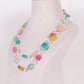 Natural Multi Quartz & Pearl Gemstone Beads Necklace Jewelry