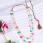 Natural Multi Quartz & Pearl Gemstone Beads Necklace Jewelry