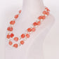 Natural Peach Quartz & Pearl Gemstone Beads Necklace Jewelry