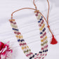 Natural Multi Sapphire & Pearl Gemstone Beads Necklace Jewelry