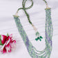 Natural Emerald & Tanzanite Gemstone Beads Necklace Jewelry