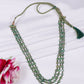 Natural Green Beryl & Garnet Gemstone Beads Necklace Jewelry