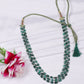 Natural Emerald & Pearl Gemstone Beads Necklace Jewelry