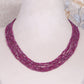 Natural Ruby  Gemstone Beads Necklace Jewelry