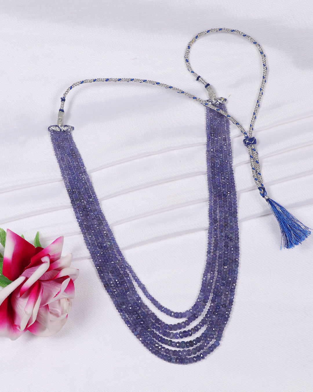 Natural Tanzanite Gemstone Beads Necklace Jewelry