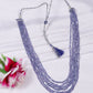 Natural Tanzanite Oval Gemstone Beads Necklace Jewelry