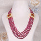 925 Silver Natural Pink Tourmaline Gemstone Designer Necklace Jewelry