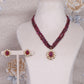 925 Silver Natural Ruby & Polki Gemstone Designer Necklace Jewelry