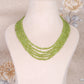 Natural Peridot Gemstone Beads Necklace Jewelry