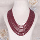 Natural Ruby Gemstone Beads Necklace Jewelry