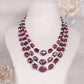 Natural Ruby & Pearl  Gemstone Beads Necklace Jewelry